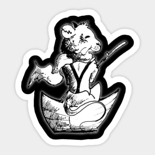 Alternate version of, Ratty The river rat - Children's book inspired designs Sticker